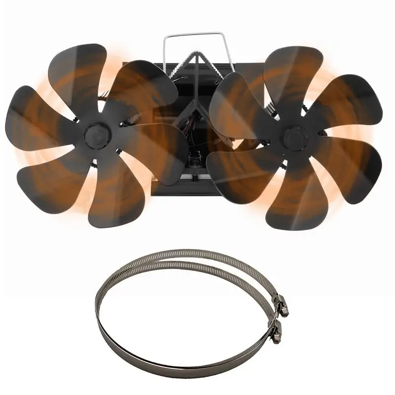 Fireplace Fan Heat Powered | Heat Powered Stove Fan | Heat Stove Fan Twin - Heat  Powered - Aliexpress