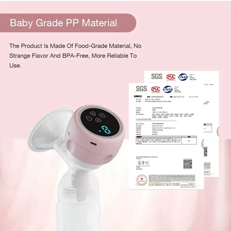Electric Breast Pump Electric Breast Pump with LED Screen Milk Puller for Breastfeeding Low Noise Anti-Backflow Comfort Milk Collector