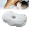 ear Piercing Pillow Breathable Neck Head Support Zipper Hollow Design ear cusion for Camping Traveling Desk Rest Napping 3