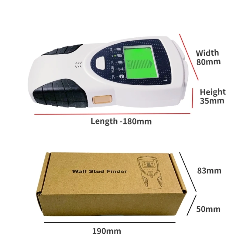 Stud Finder Sensor Wall Scanner - 5 IN 1 Electronic Stud Sensor Wall Wood  Detector Beam Finder Edge Center Finding with HD LCD Display Stud Finder  for Wood Metal AC Wire Studs