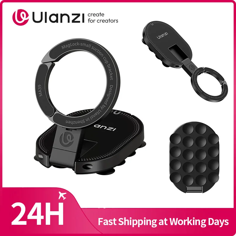 Ulanzi MA39 MagLock Suction Cup Phone Mount Desktop Stand for iPhone with Suction Bottom for Wall Glass