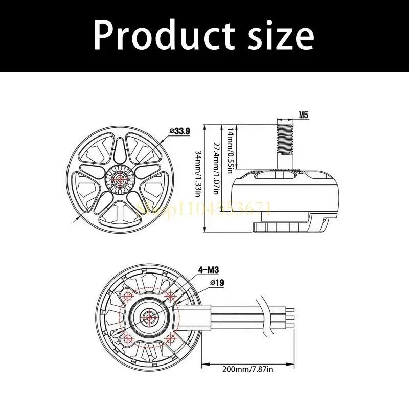 전문적인 업그레이드를 위한 베스트셀러 2807-1050KV 6S 브러시리스 모터 안정적인 성능
