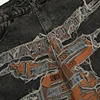 24FW Heavy Fabric Y/PROJECT Jeans Men Women High Street Vintage Washed Black Patch Embroidery Denim Pants Oversized Trousers 6