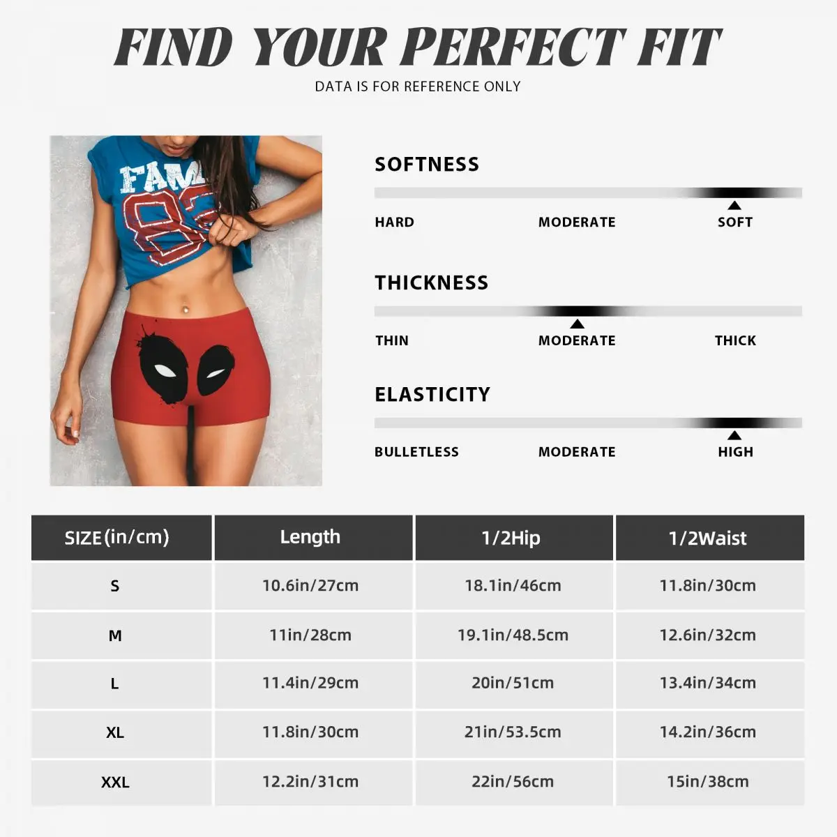 Deadpool Eyes Volleyball Biker Gym Shorts Women's Athletic Workout Yoga Shorts