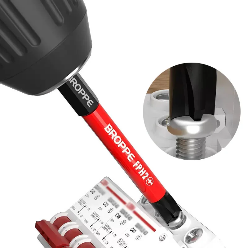 Description Picture 6 of itemElectrician Screwdriver PZ/FL Screwdriver Bit Magnetic Batch Head Anti-slip FPH1 FPH2 FPH3 Nutdriver for Socket Air Switch Panel