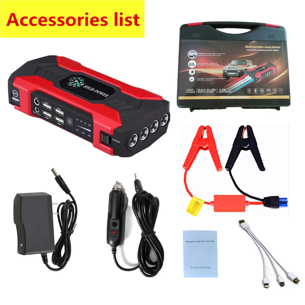 28000mAh Portable Car Jump Starter High Big Capacity Power Bank for  6.0LGasoline & 3.0L Diesel Vehicles With LCD Light Troch - AliExpress