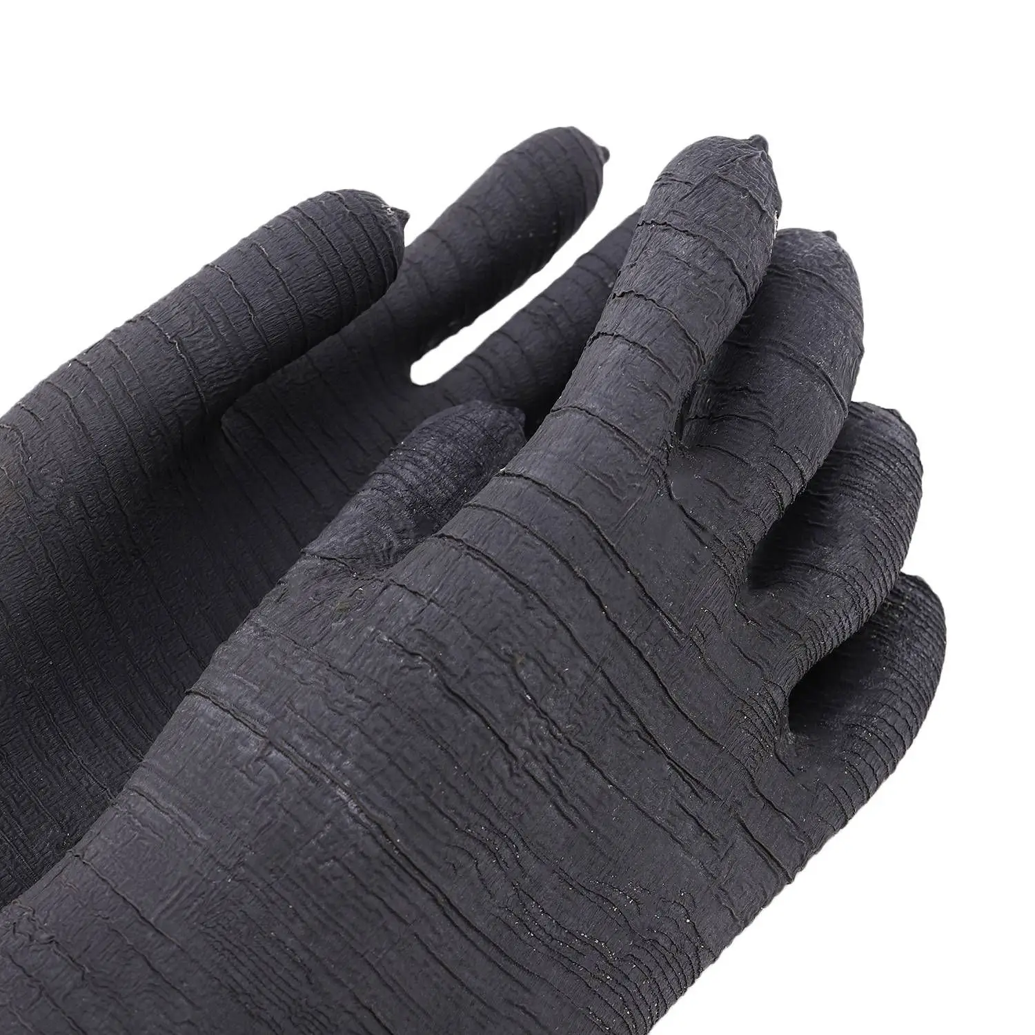 ABJT Rubber Black Sandblaster Gloves Stripe Abrasive Sand Blasting Gloves for Blasting Cabinet 65x30cm