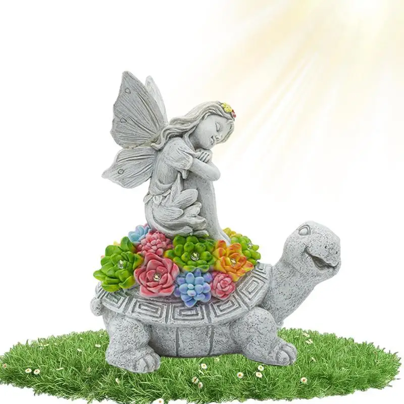 

Solar Powered Turtle statue With LED Lights Turtle figurine Automatic & Weather Resistant Solar Turtle Statues For Yard Patio
