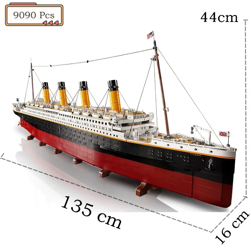 León Hay una necesidad de conversacion Juego de bloques de construcción de barco Titanic, juguete de ladrillos  para armar barco grande de película Titanic, ideal para regalo, código  9090, Compatible con 10294 - AliExpress
