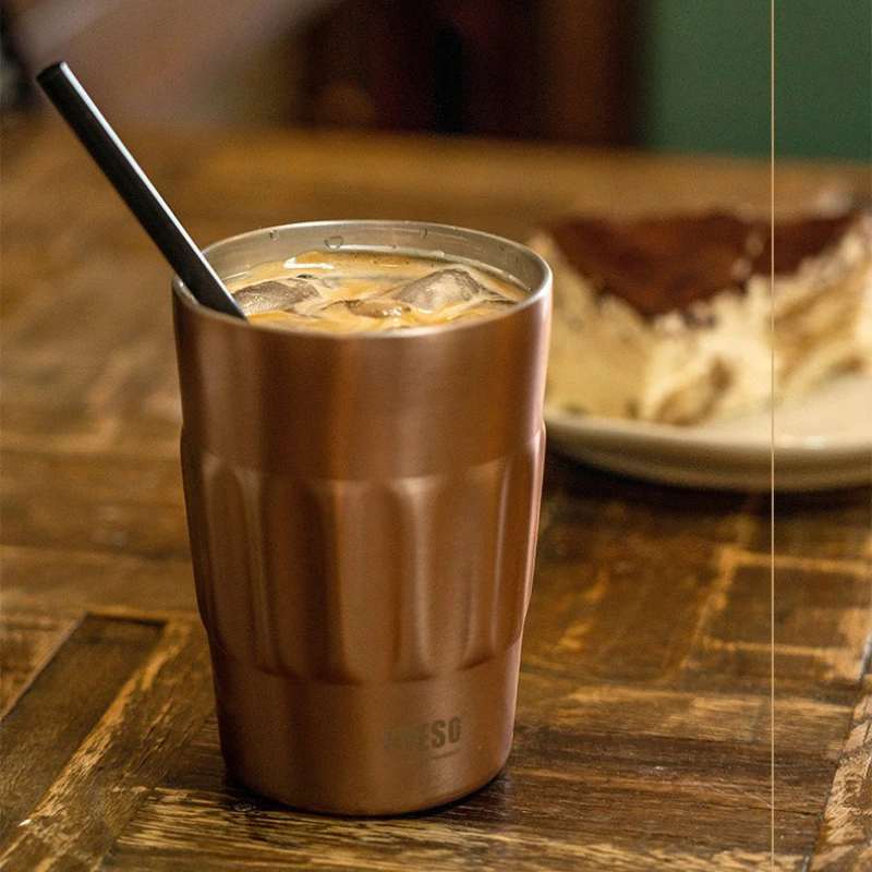 Stainless Steel Insulated Coffee Cup with Hidden Handle for Office