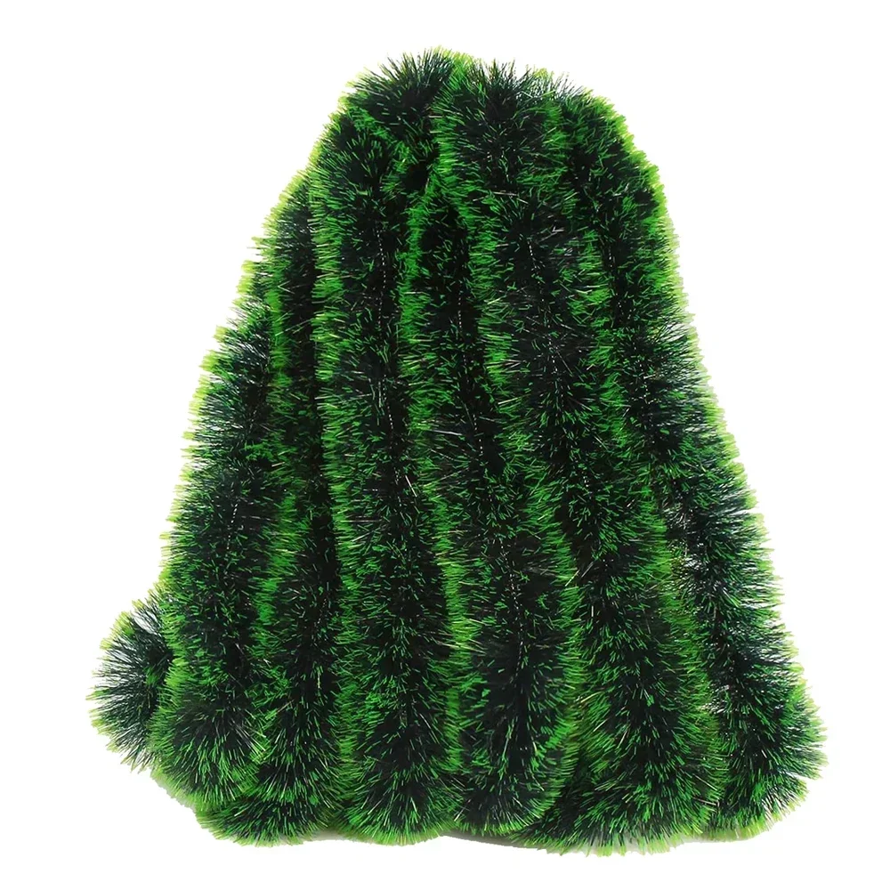 10M Christmas Tinsel Ribbons Green Cane Ribbon Garland Xmas Tree Hanging Pendent Ribbons Wreath Ornaments Party Home Decoration