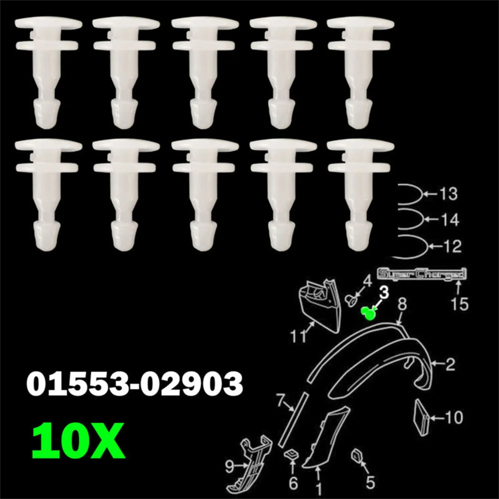 

10pcs Wheel Arch Fender Flare Clips Fastener For Nissan Frontier 1998-2004 For Infiniti Qx4 Qx56 Plastic Clip Fasteners