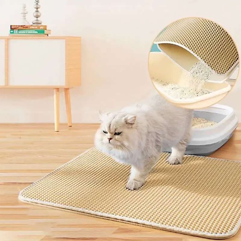 Pet Cat Litter Mat Cats Accessories Waterproof Double Layer Cat