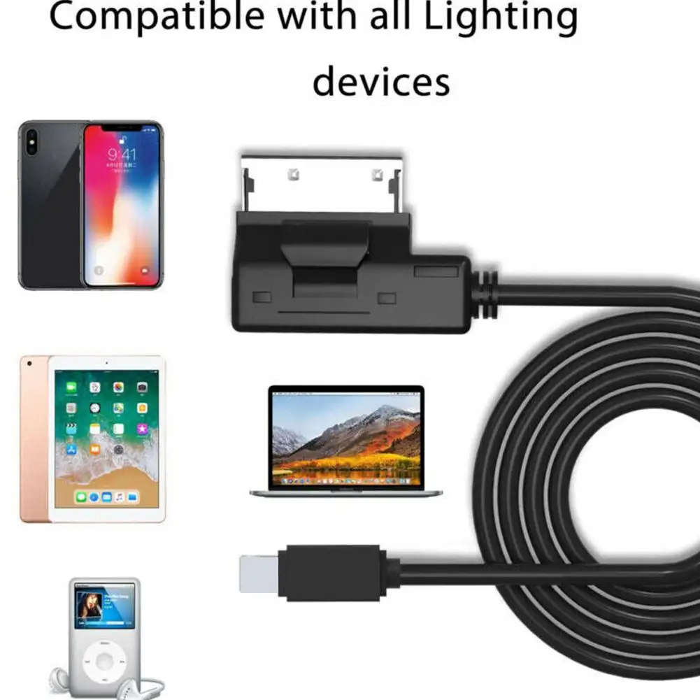 MMI MDI Interface Music Adapter AMI Audio Cable for Audi VW Compatible Iphone X 8 7 6S 6Plus Auto Parts ﻿ Y0P5