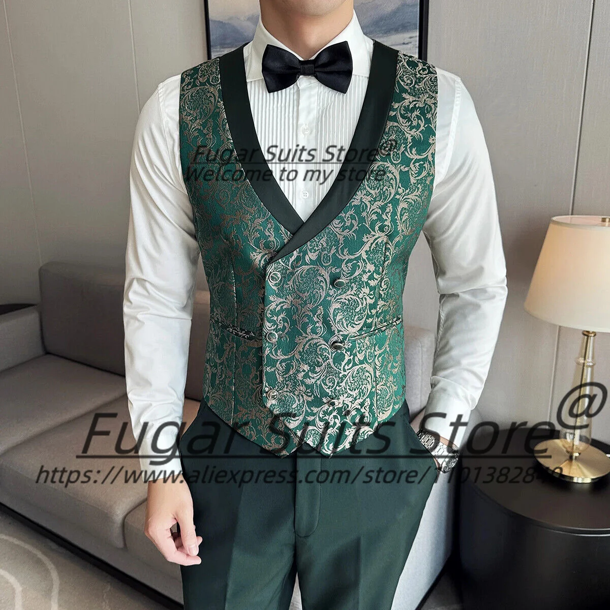 Elegant Formal Wedding Suits For Men Slim Fit Double Breasted Groom Formal Tuxedos 2 Pcs Sets Business Male Blazers Ropa Hombre