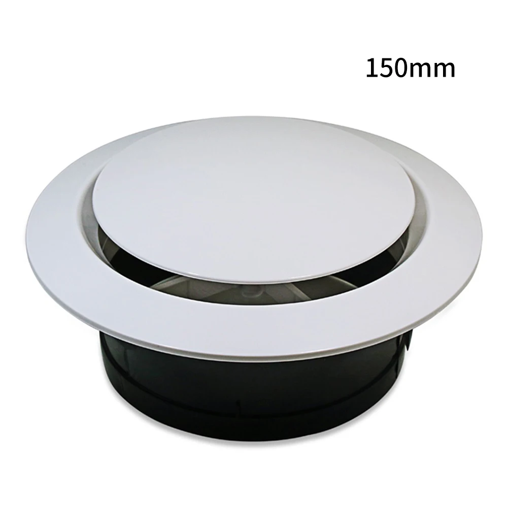 Vent Cover 75MM, 100MM, 150MM, 200MM ABS Air Conditioning Ventilation Diffuser Adjustable Louver Circular Air Outlet