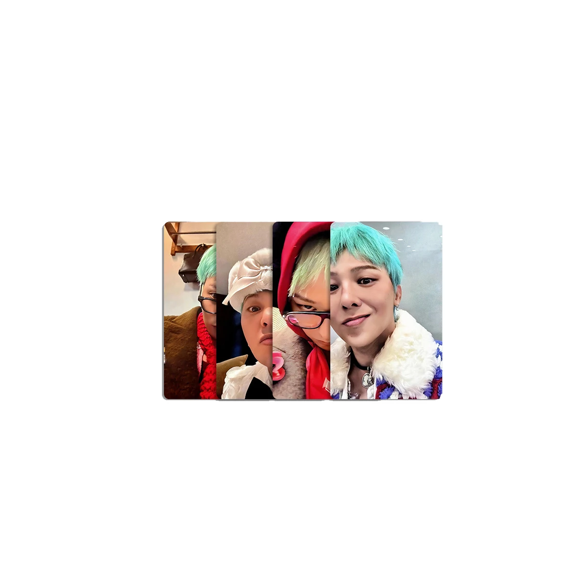 4Pcs/Set KPOP Bigbang G-Dragon Selfie Cards Übermensch Solo