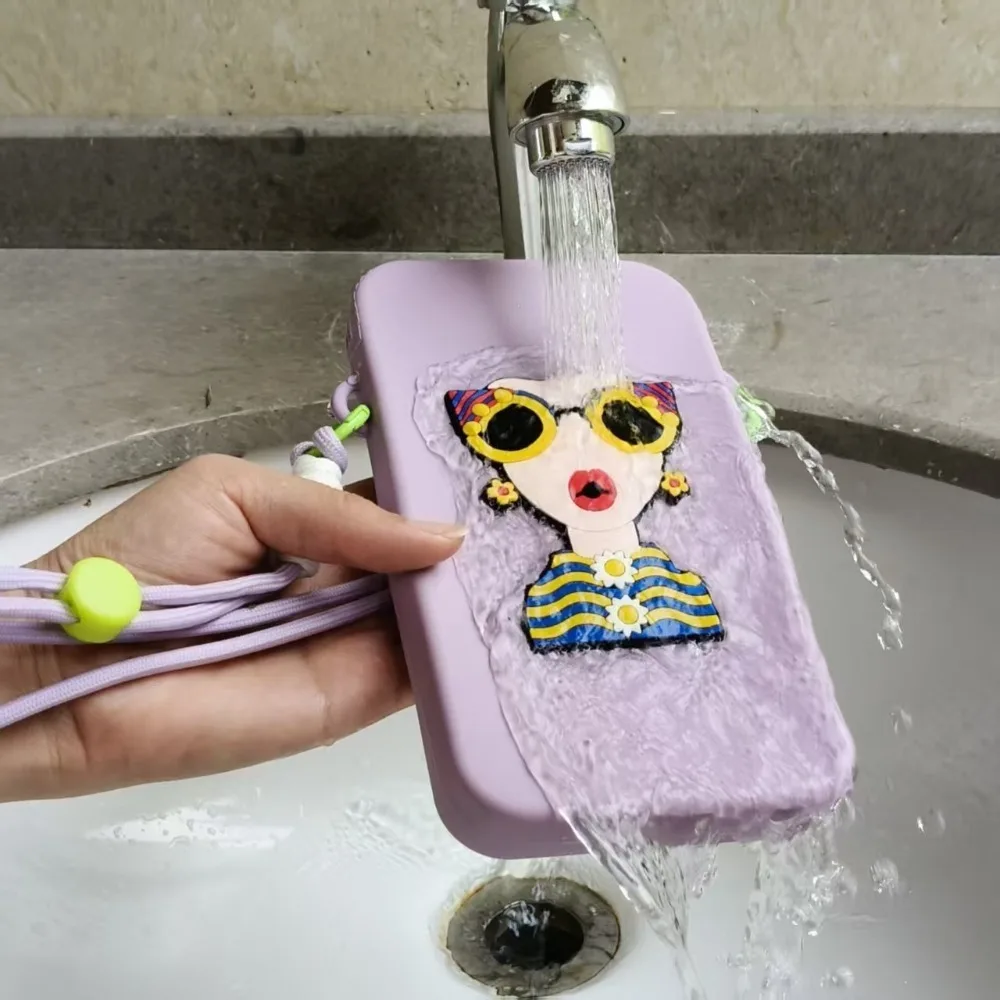 Chic Silicone Waterproof Crossbody Phone Bag with Large Capacity