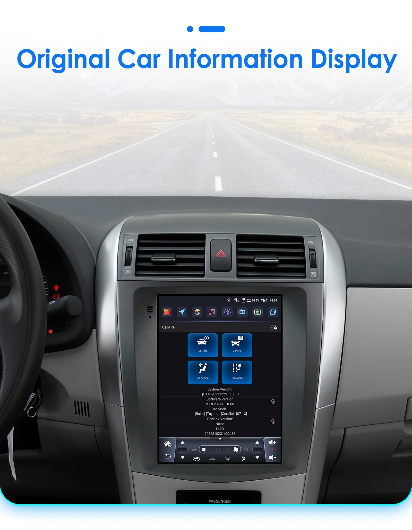 Hizpo 9.7" Android 13 Car Stereo Radio For Toyota Corolla E140/150 2006-2013 Multimedia Player 2 Din GPS Carplay Speakers Wifi