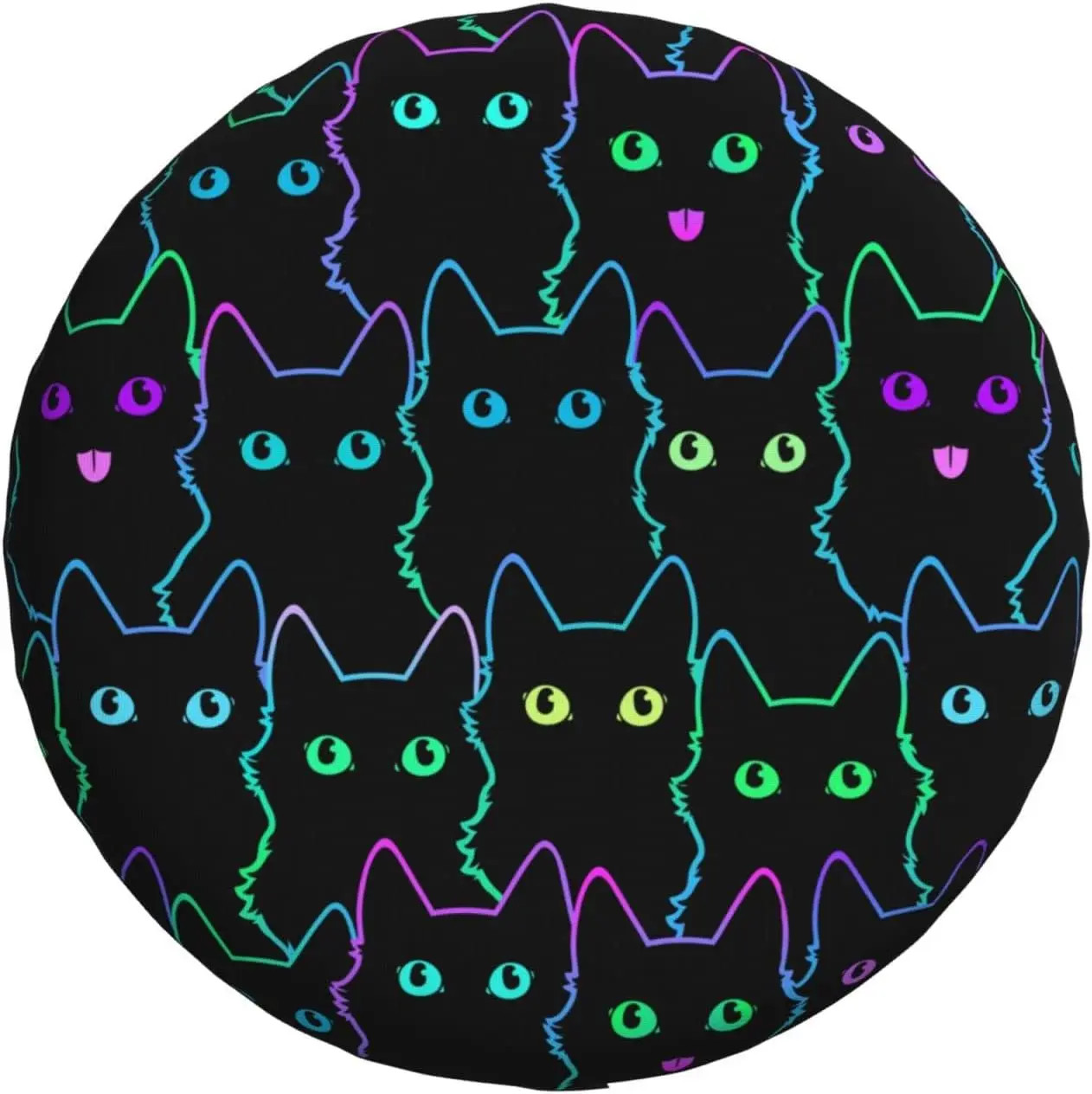 

Чехол для запасных шин Psychedelic Cat, подходит для жилого автомобиля, грузовика, прицепа, универсальные чехлы для шин, чехлы для путешествий, кемпинга, искусственные чехлы