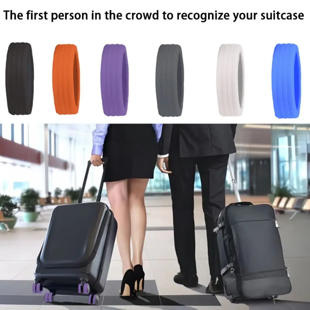 4/8PCS/Set Silicone Luggage Wheels Protector with Silent Sound Suitcase Parts Axles Suitcase Wheels Protection Cover