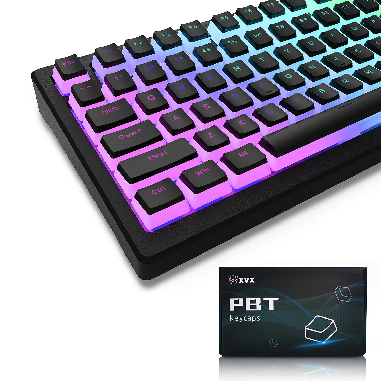 

PBT OEM 165 Keys Pudding Keycaps Double Shot Backlit with Puller Profile Custom Keycap for 100% 75% 65% 60% Mechanical Keyboard