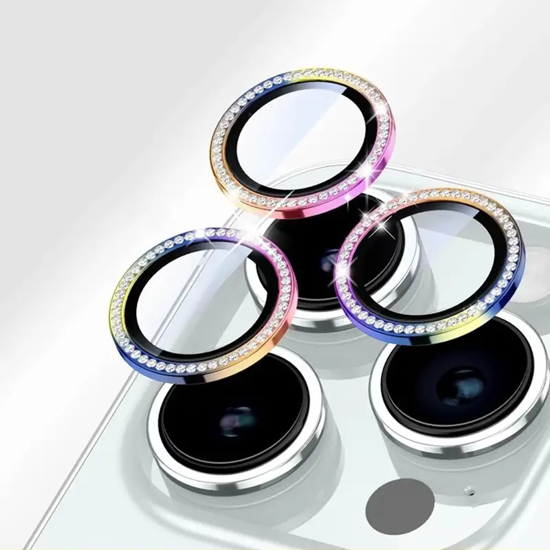 Bling Glitter Diamond Camera Lens Protector Case For iPhone 17 16 15 14 13 12 11 Pro Max Plus Sreen Protectors Film For iPhone17 - Image 12