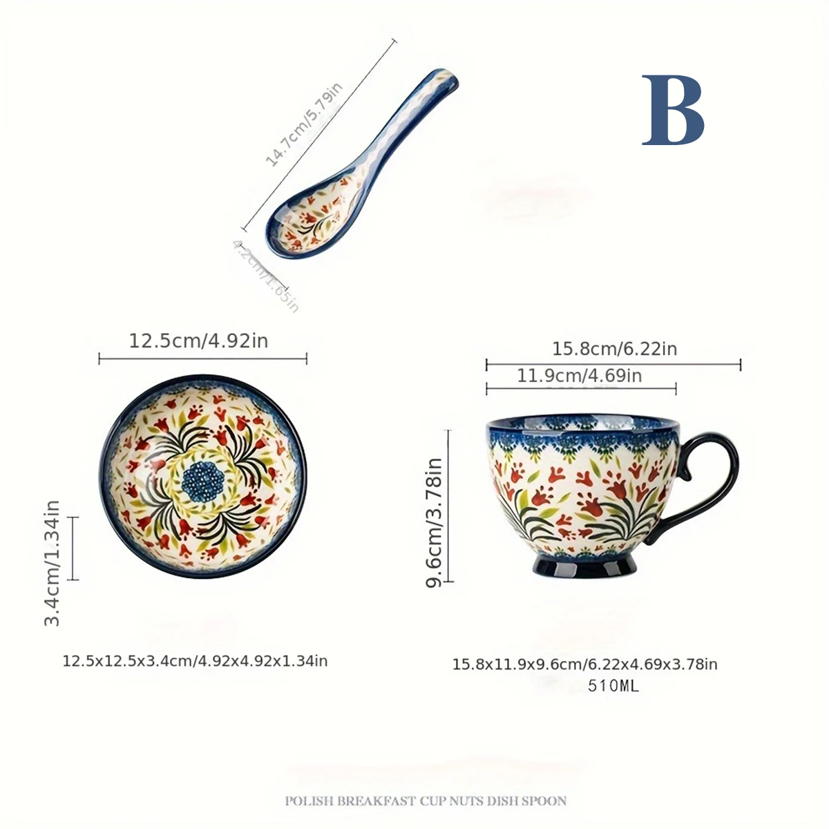 طقم أكواب فخار تلميع مكون من 3 قطع مع أغطية، فناجي...