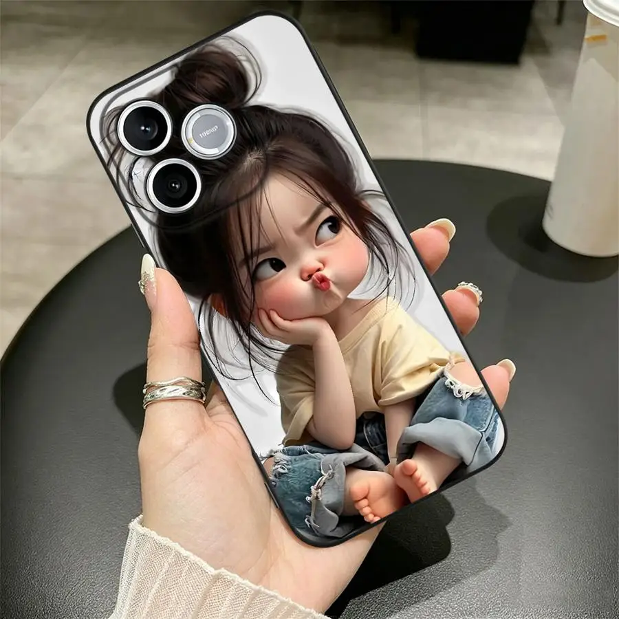 Cute Cartoon Girl Phone Cover Case