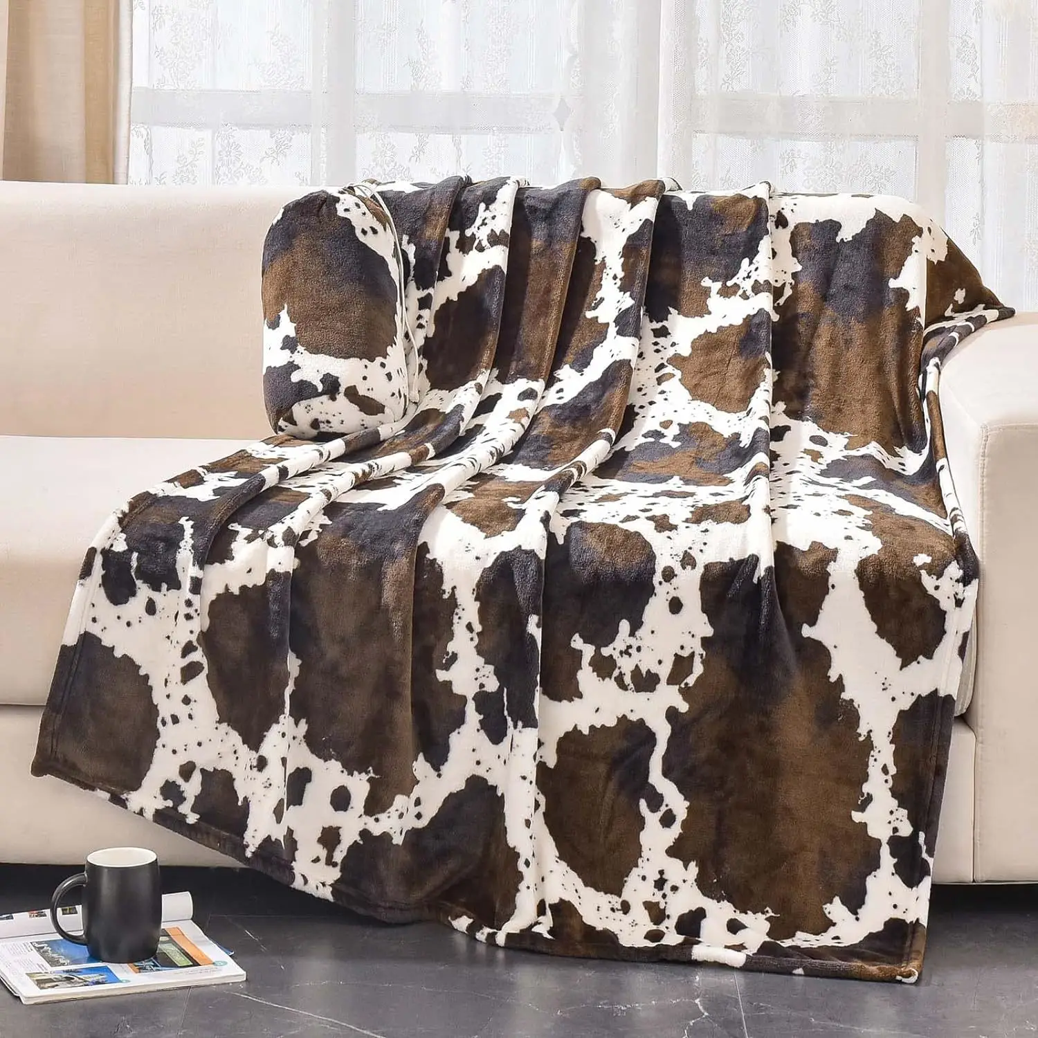 Cow printed blanket 2
