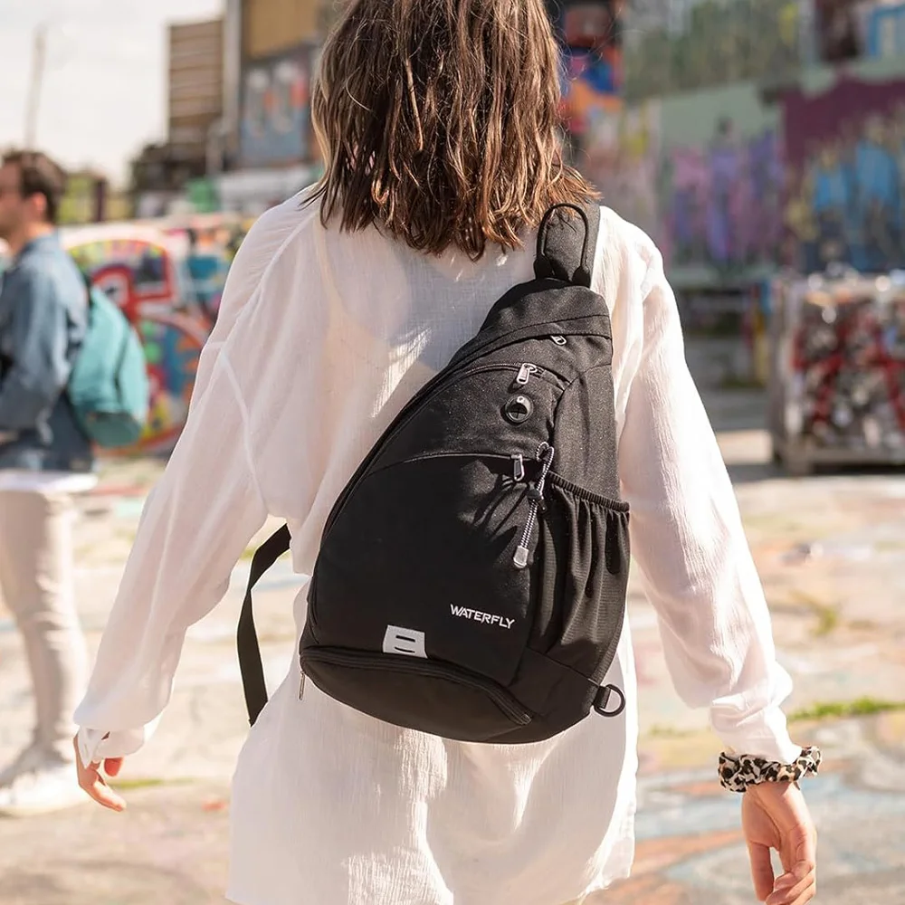 Hjkiopc Piccola borsa a tracolla da uomo, multi tasca, borsa a tracolla messenger, borsa a tracolla impermeabile e leggera per l'uso quotidiano durante il lavoro e i viaggi., Nero/1, Rétro