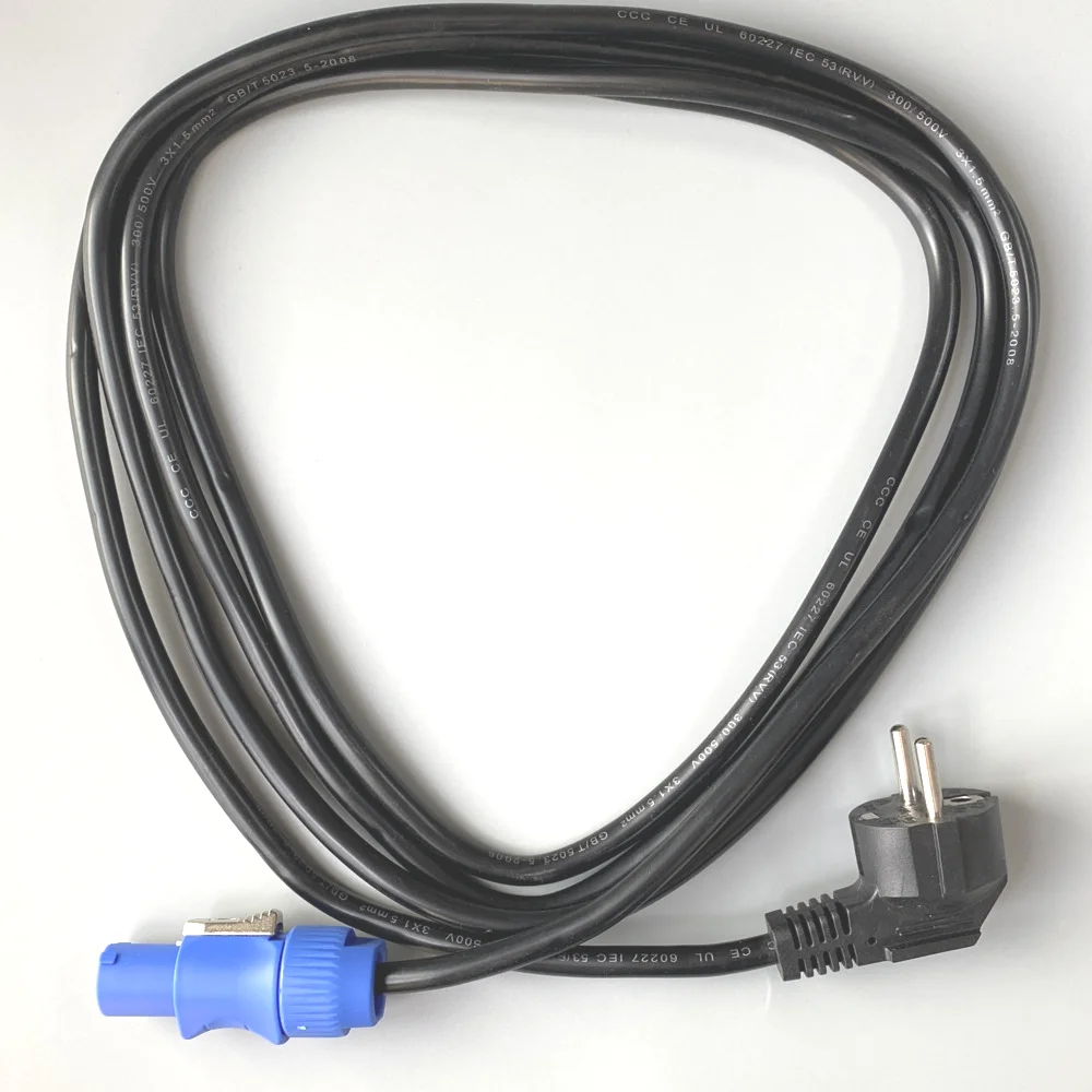 3Meter AC Power Cable EU Plug PowerCon 3x1.5mm&sup2; Power Cord Mobile DJ Stage Lighting Sound Audio LED Moving Head Smoke Machine dmx cable moving head light power cable