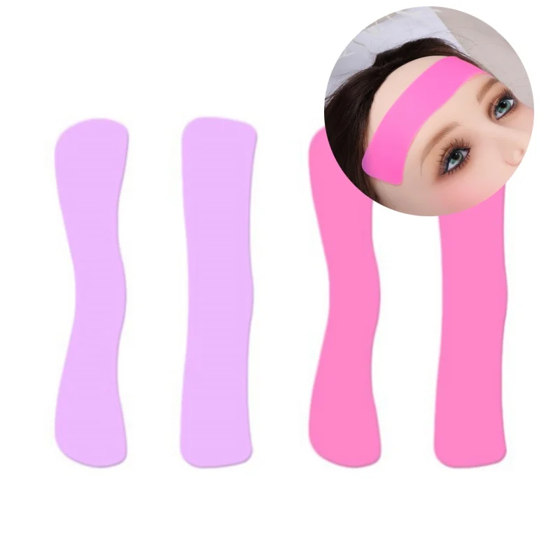 이마 스티커 패드 핑크 투명 실리콘 속눈썹 트레이, 거치대 속눈썹 접목 스탠드, 메이크업 도구