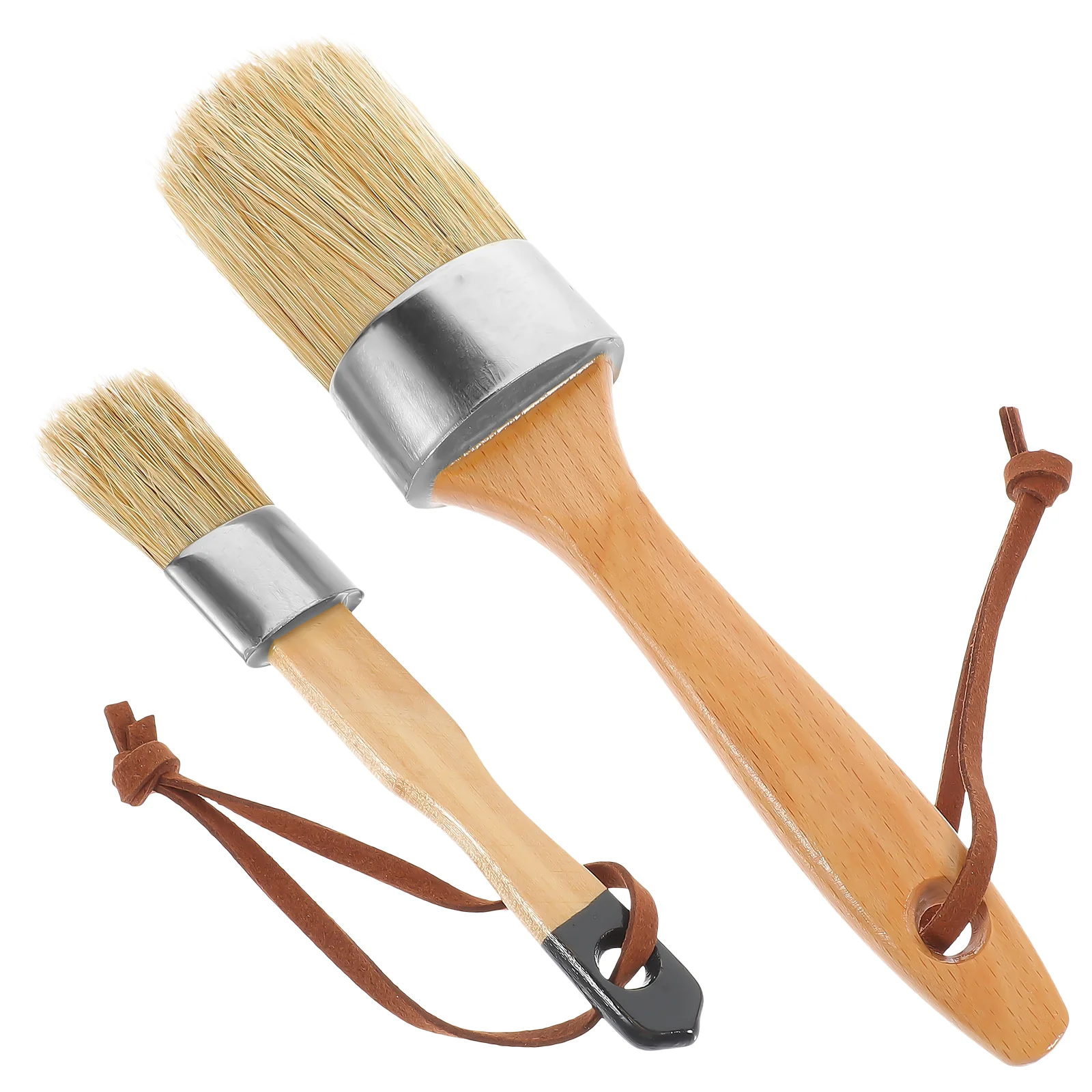 

2 Pcs Deck Paint Brush Stain Brushes Wooden Chalk Applying Walls The Applicator Furniture