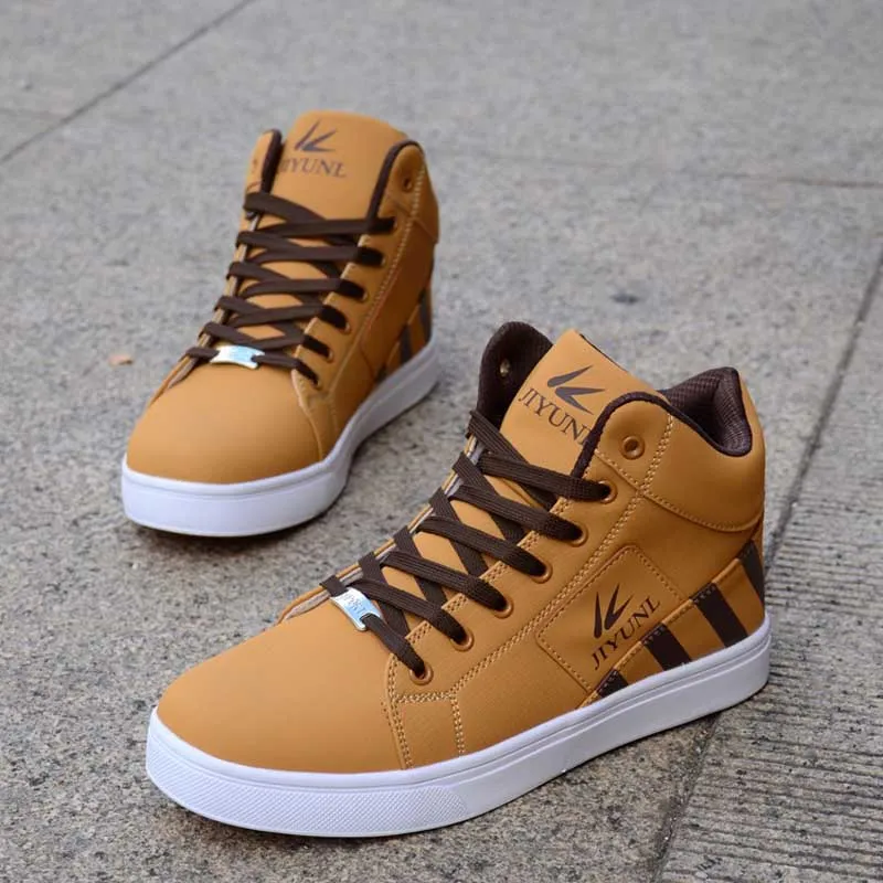 High-top Breathable Shoes Men Skateboard Shoes Sports Casual Leather Homme Waterproof Chaussure Sneakers Male casual sneakers