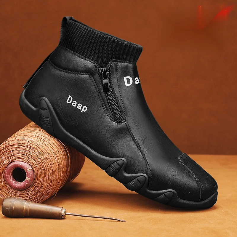 Autumn 2024 new Martin boots men's high top sports motorcycle outdoor thick sole cargo Rhubarb boots_voghion.com