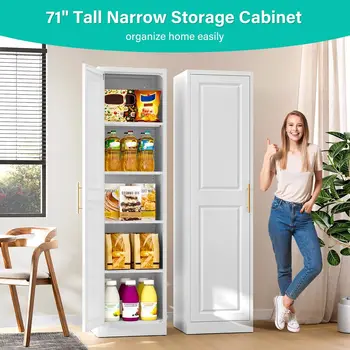 Tall Slim Storage Cabinet 1