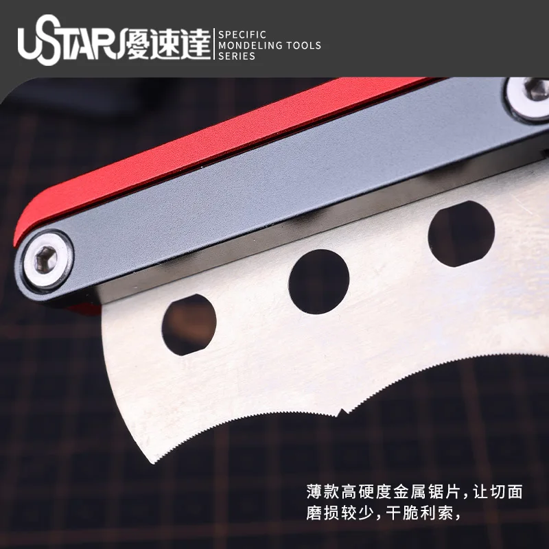 Model Tools Ustar Light Alloy Shaped Hand Saw With 5 Special-Shaped Saw Blades For Assembly Gundam Model Hobby Building Making DIY model tools