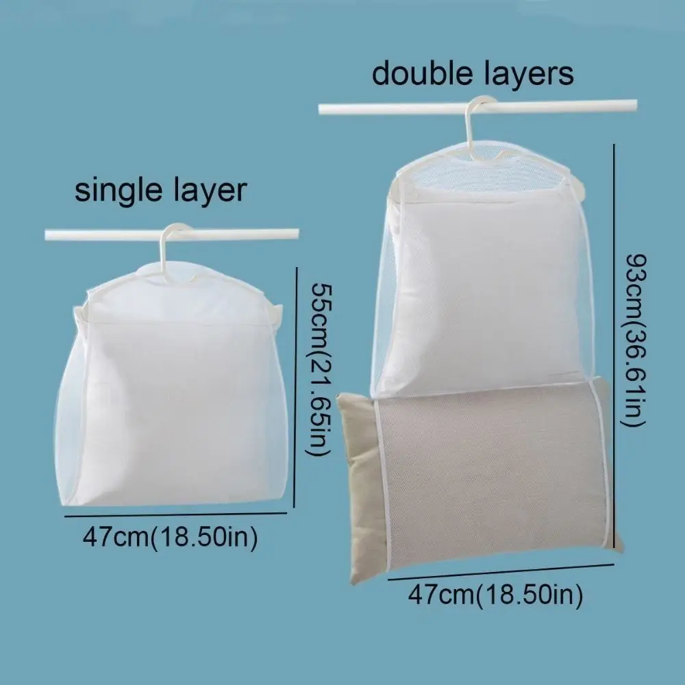 Hanging Clothes Drying Net Foldable Windproof Pillow Holder Multifunctional Windproof Pillow Drying Net 6