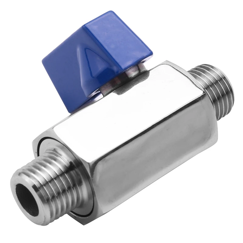Stainless Steel Ball Valve-1/4 Inch NPT Thread Male Small Mini Ball Valve (1/4Inch Male&Male)