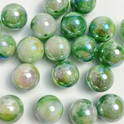 20 - Piece Set: 16mm Dual Color Gradient Cloud Beads for DIY Handmade Projects (Green 20pcs)