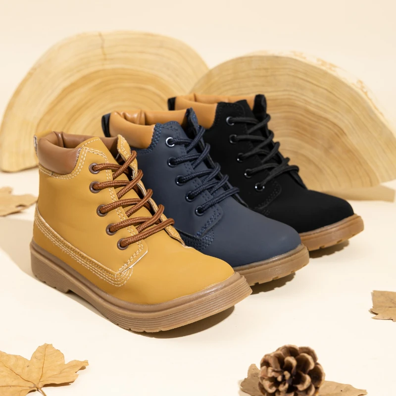 Leather Kids Ankle Boots for Autumn School