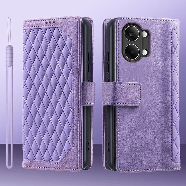 Leather Flip Wallet Phone Case with Magnetic Stand