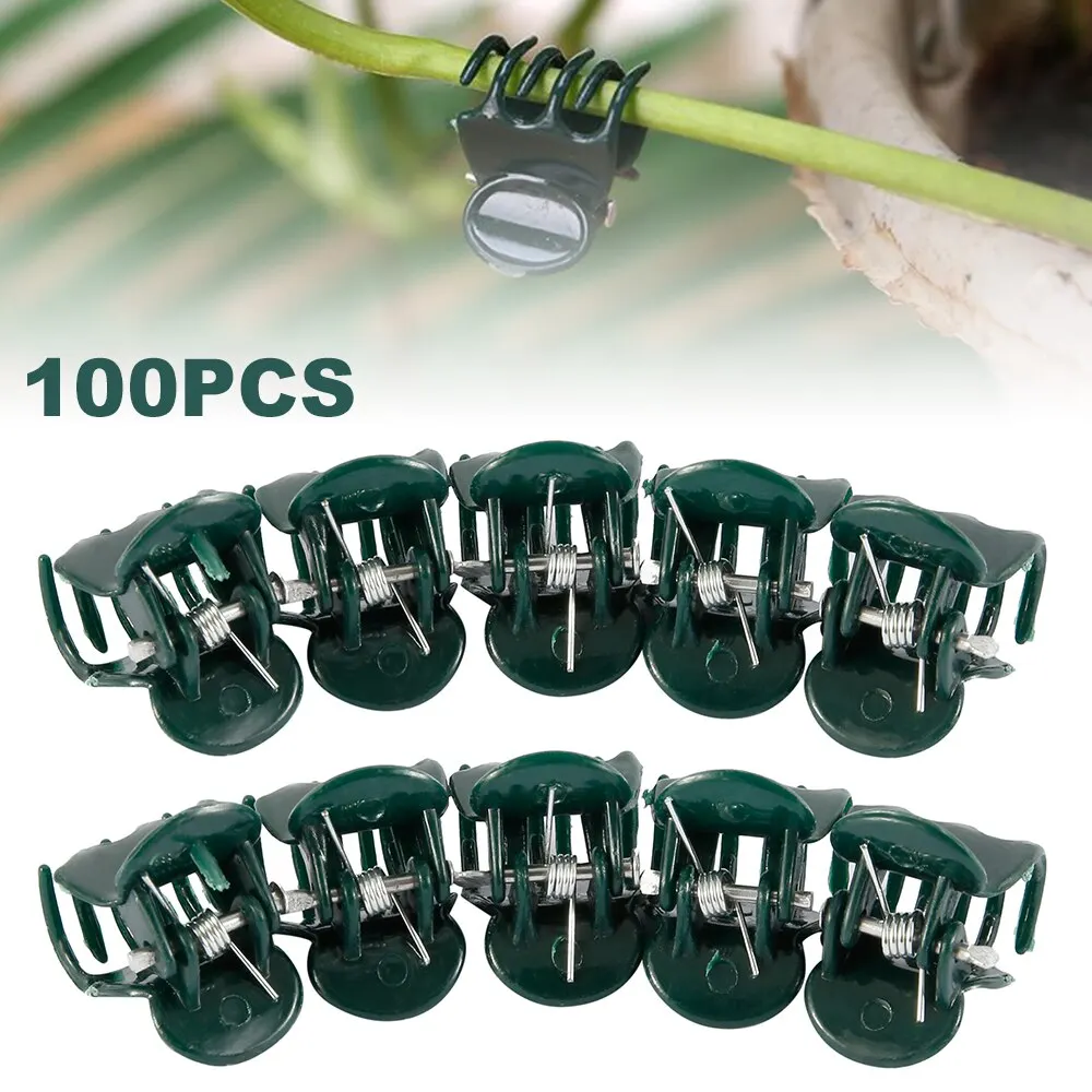 Plastic Plant Clips Plant Clips Plastic Plant Supports Plant Stem Support Plant Ties Plant Support Connector Plant Support Stick 100pcs Garden Plant Clips Plastic Support Orchid Stem Clip for Vine Vegetables Flower Tied Bundle Branch Clamping Garden Tool