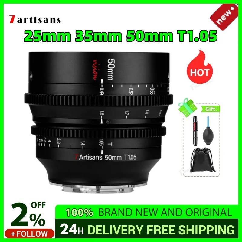 7artisans 7 artisans 25/35/50mm T1.05 APS-C 시네 비전 렌즈..