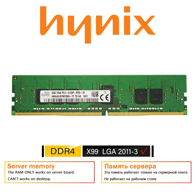Crucial DDR4 Ram 8GB 16GB 32GB 64GB PC4 2133 2400 2666MHz ECC REG Server  Memory support X99 motherboard RDIMM/LRDIMM - AliExpress
