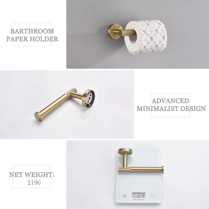 Bathroom Hardware Set Towel Bar Rail Paper Holder Robe Hook Soap Dish Towel Hanger Shelf Toilet Brush