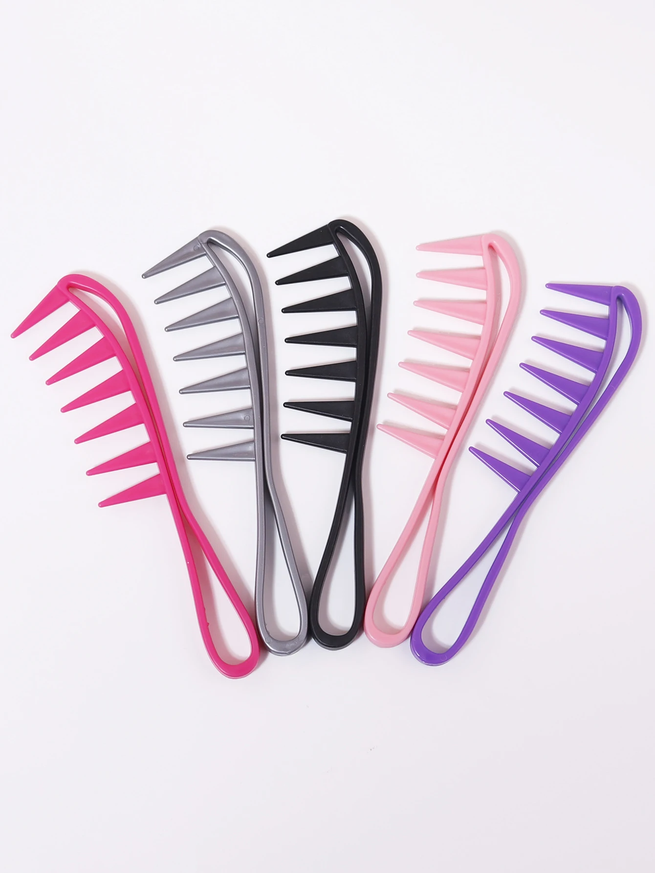 plastic men's oil comb wide toothed shark comb hair clipper curly hair salon styling for real wigs 1pc