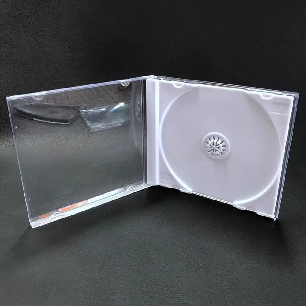 가정용 반투명 CD 보호 케이스 긁힘 방지 표준 디스크 CD 박스 투명 먼지 방지 단일 디스크 보관 DVD 케이스