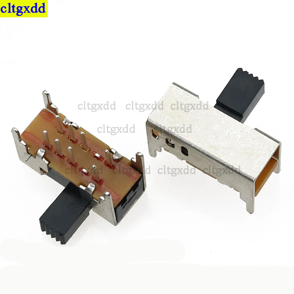 10piece SK23D05 G6 panel PCB 8-pin 3-position 2P3T DP3T sliding switch side knob straight foot handle to toggle power